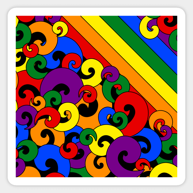 Curly Rainbow Sticker by masha